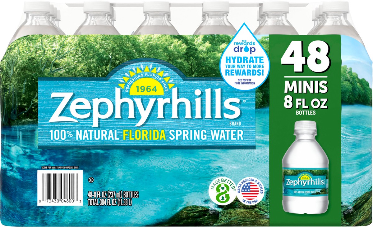 slide 5 of 10, Zephyrhills Bottled Water, 8 oz