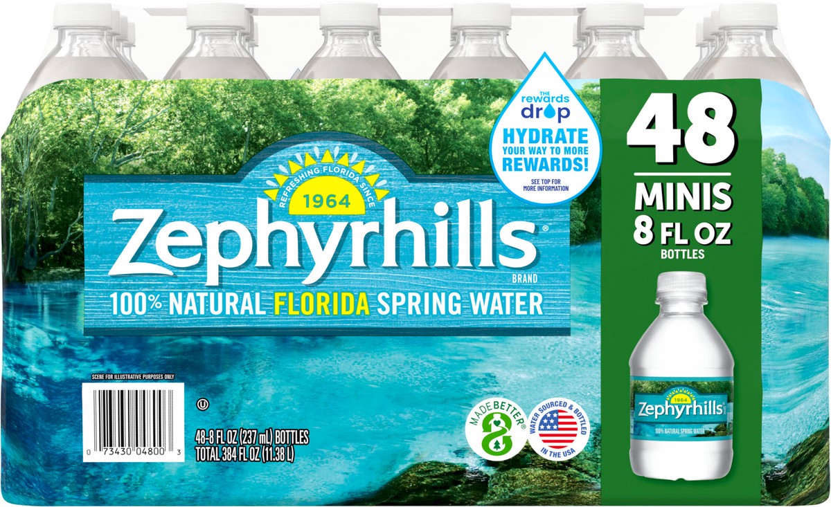 slide 10 of 10, Zephyrhills Bottled Water, 8 oz