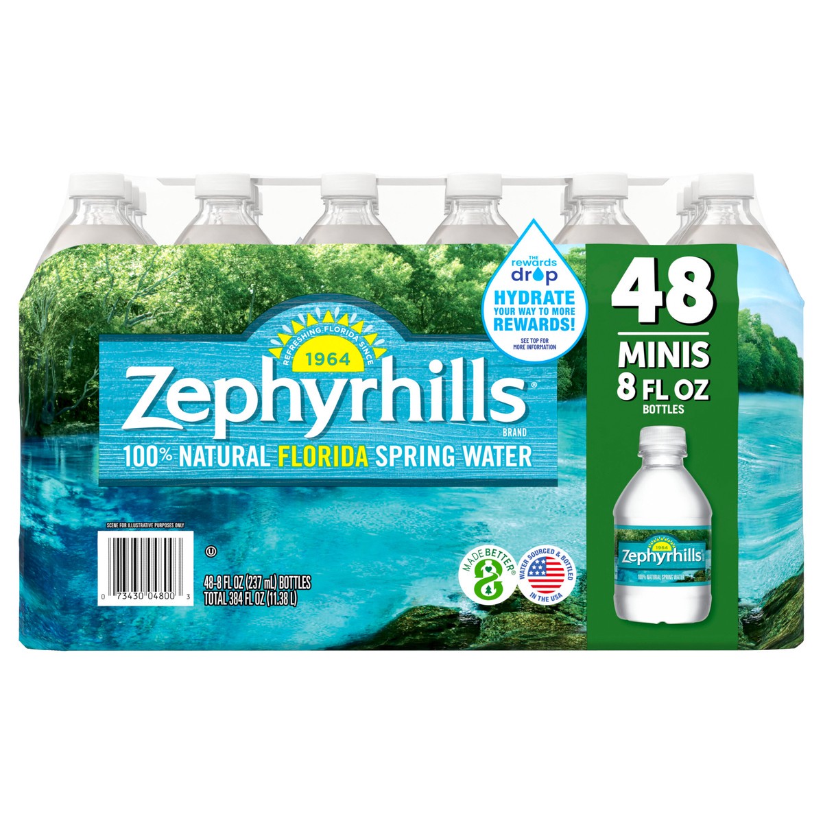 slide 3 of 10, Zephyrhills Bottled Water, 8 oz