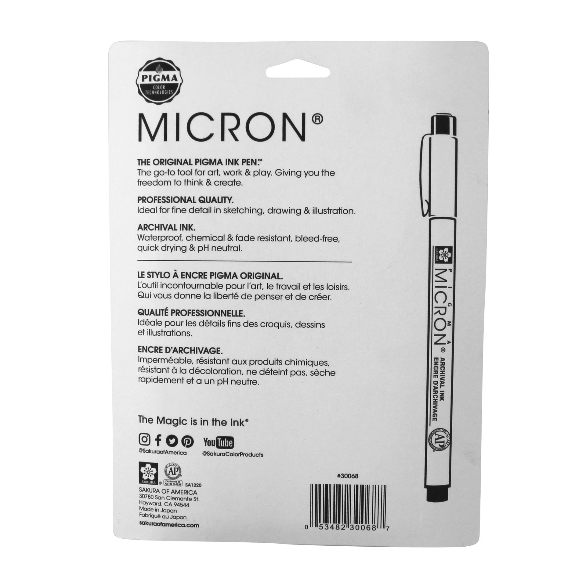 slide 2 of 2, Sakura Micron Mixed Colors Fine Line Ink Pens, 8ct., 8 ct