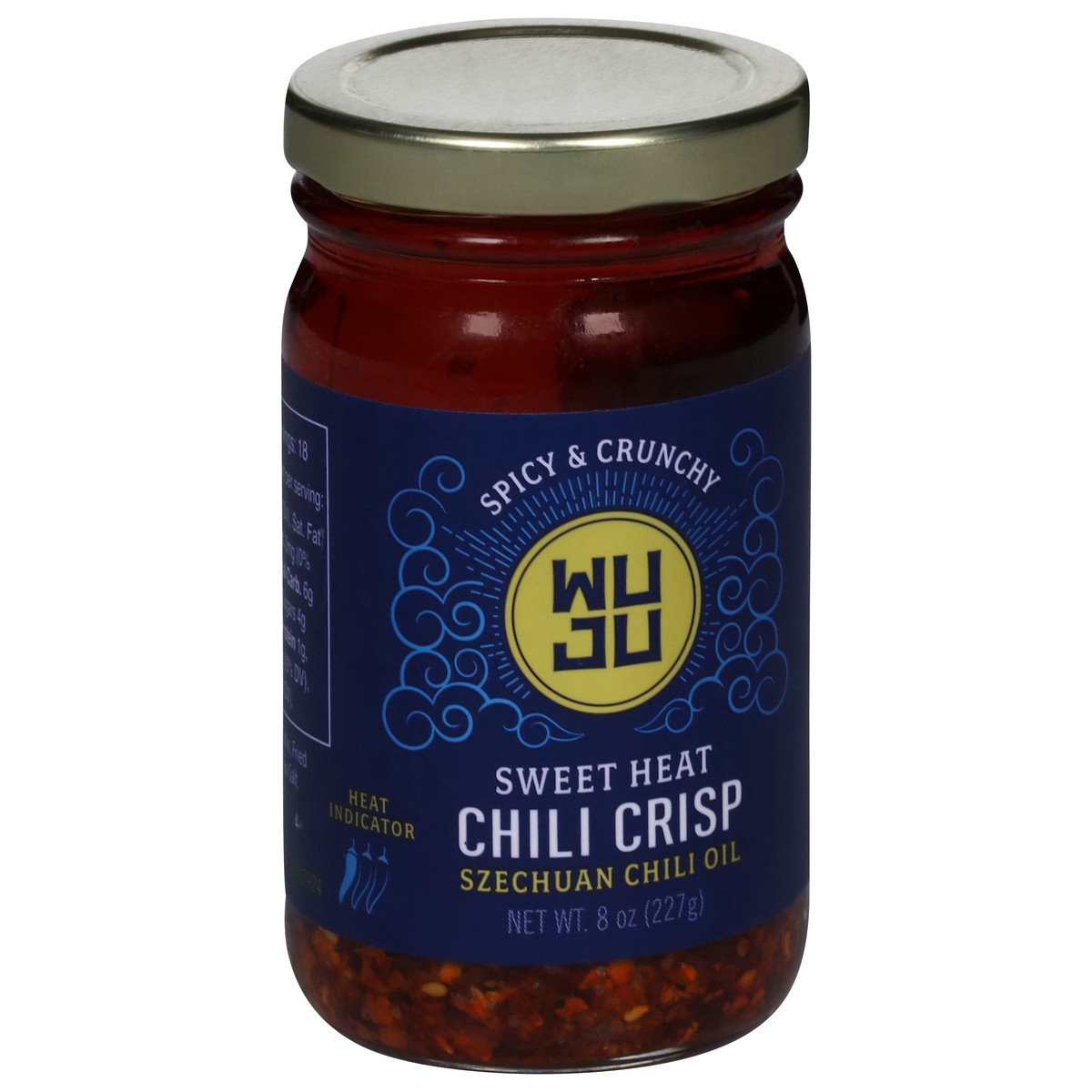 slide 9 of 14, WUJU Chili Crisp, Sweet Heat, Spicy & Crunchy, 8 oz