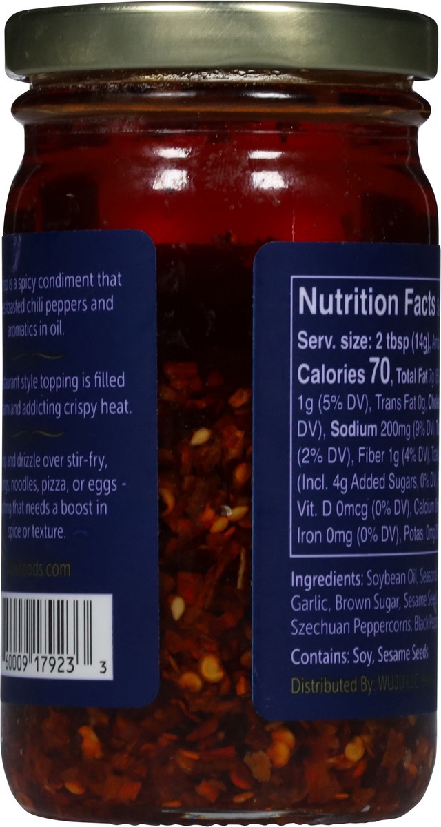 slide 2 of 14, WUJU Chili Crisp, Sweet Heat, Spicy & Crunchy, 8 oz