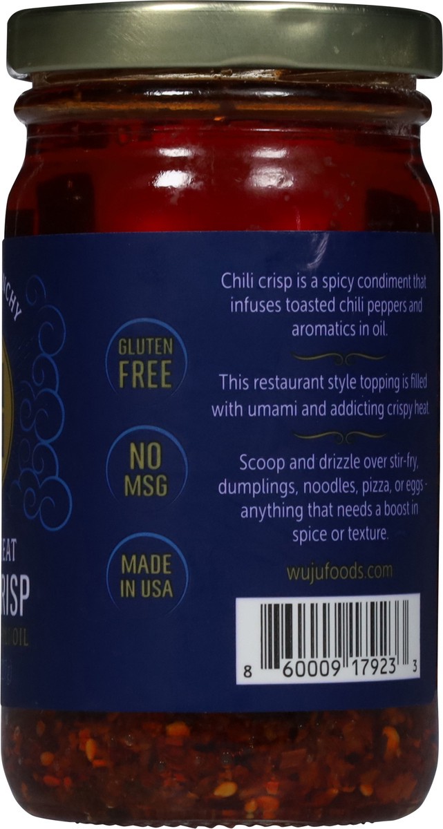 slide 12 of 14, WUJU Chili Crisp, Sweet Heat, Spicy & Crunchy, 8 oz