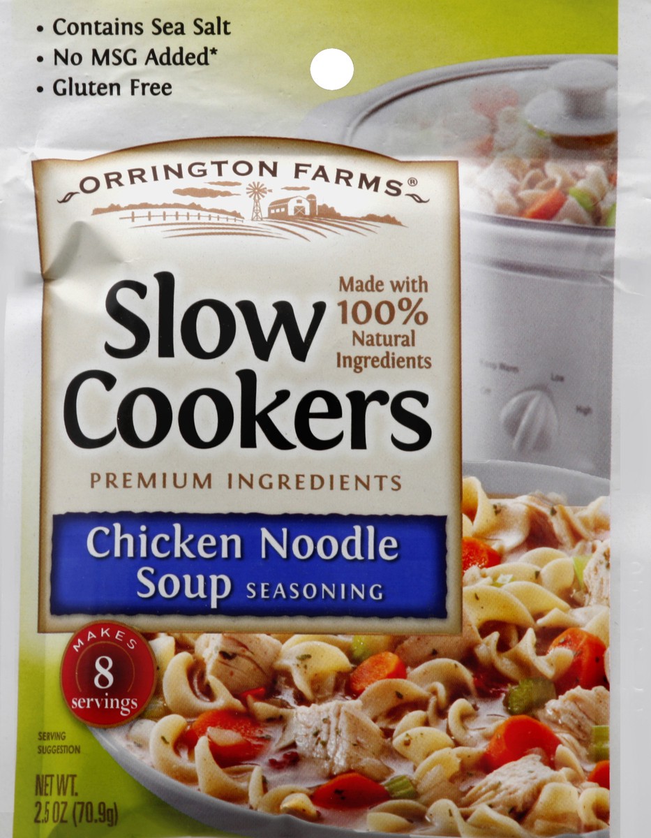 slide 2 of 2, Orrington Farms Slow Cookers Seasoning Chicken Noodle Soup, 2.5 oz