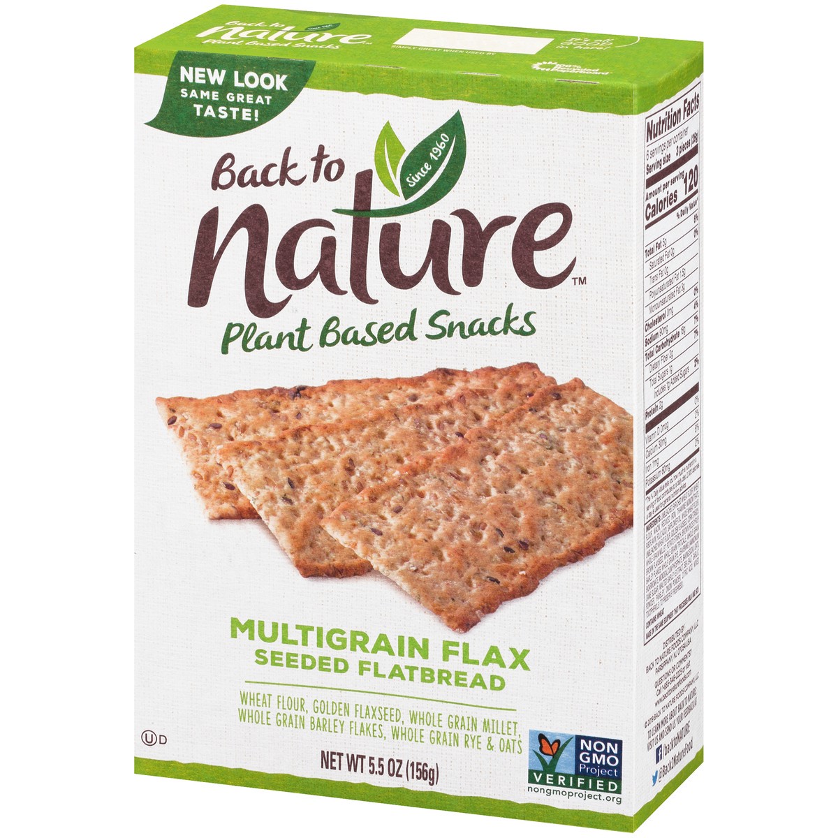 slide 7 of 11, Back to Nature Plant Based Snacks Multigrain Flax Seeded Flatbread, 5.5 oz