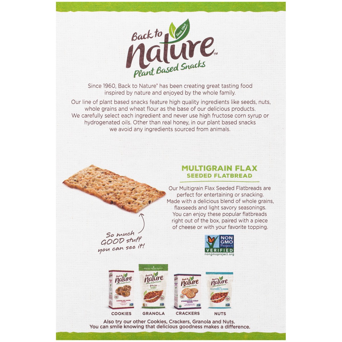 slide 9 of 11, Back to Nature Plant Based Snacks Multigrain Flax Seeded Flatbread, 5.5 oz