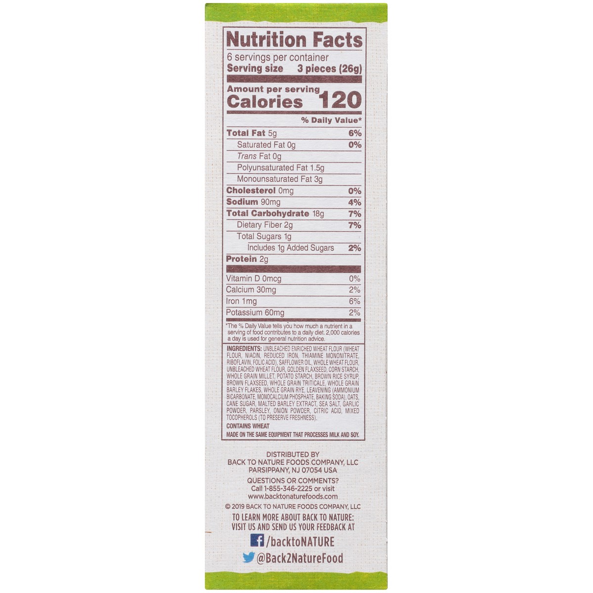 slide 5 of 11, Back to Nature Plant Based Snacks Multigrain Flax Seeded Flatbread, 5.5 oz