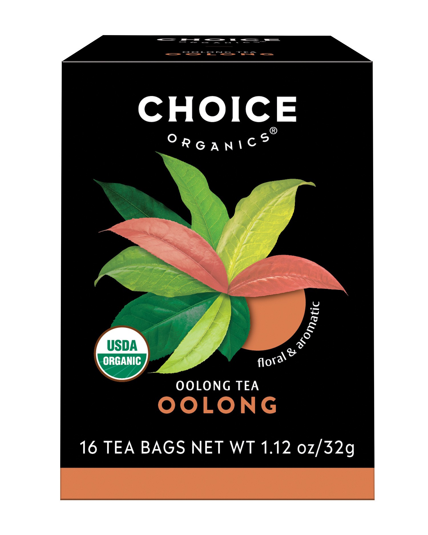 slide 5 of 5, Choice Organics Oolong Tea, Contains Caffeine, Oolong Tea Bags, 16 Count, 16 ct