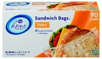 slide 1 of 1, Kroger Home Sense Zipper Sandwich Bags, 90 ct