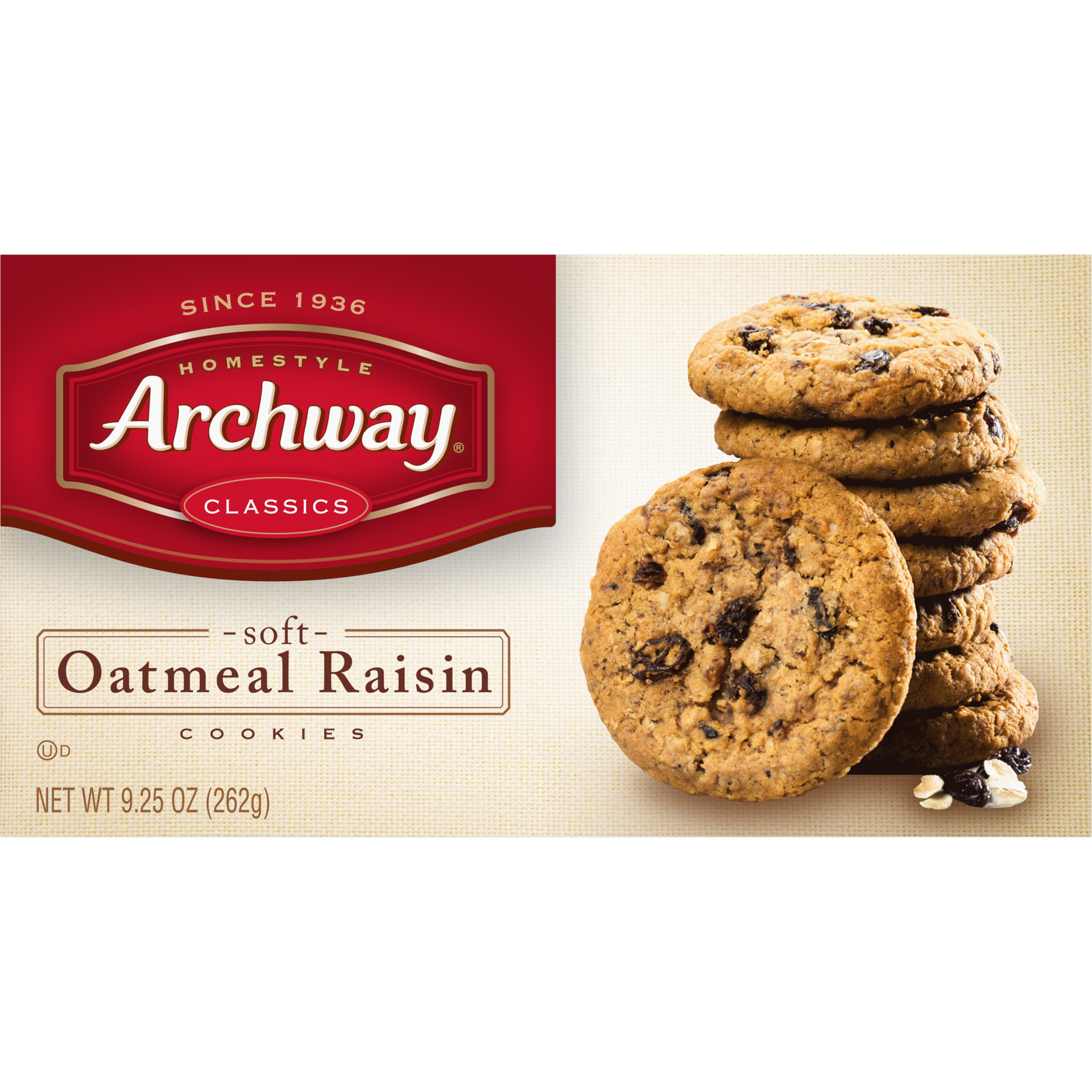 slide 5 of 5, Homestyle Archway Classics Soft Oatmeal Raisin Cookies, 9.25 oz