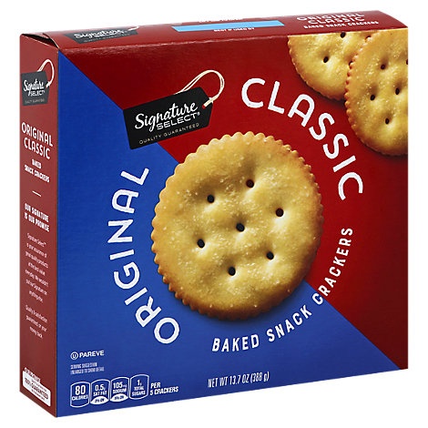 slide 1 of 1, Signature Select Crackers Baked Snack Classic, 13.7 oz