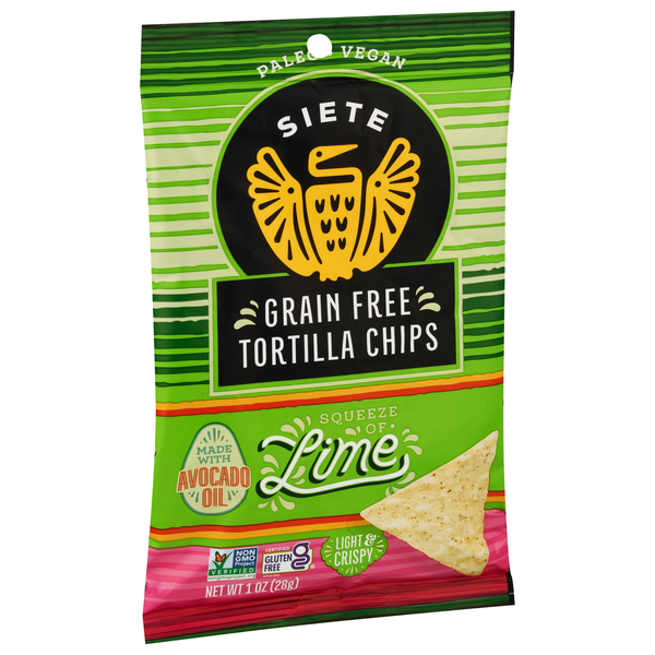 slide 1 of 1, Starbucks Siete Lime Tortilla Chips, 1 oz