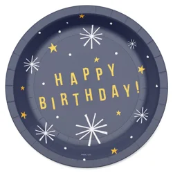 American Greetings B Stars Bday Round Plates 7 Inch 10 ea