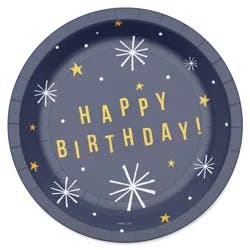 American Greetings B Stars Bday Round Plates 7 Inch 10 ea