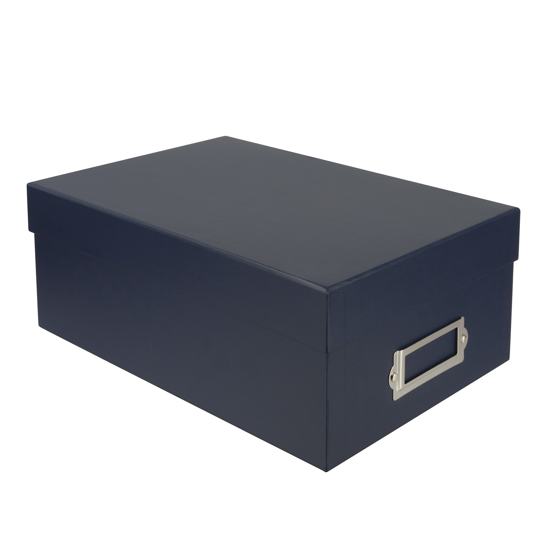slide 2 of 3, Navy Photo Box By Simply Tidy, 11 in x 8 in x 4 in