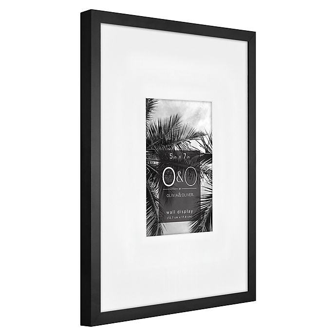 slide 2 of 2, O&O by Olivia & Oliver Matted Wall Frame - Black, 5 in x 7 in