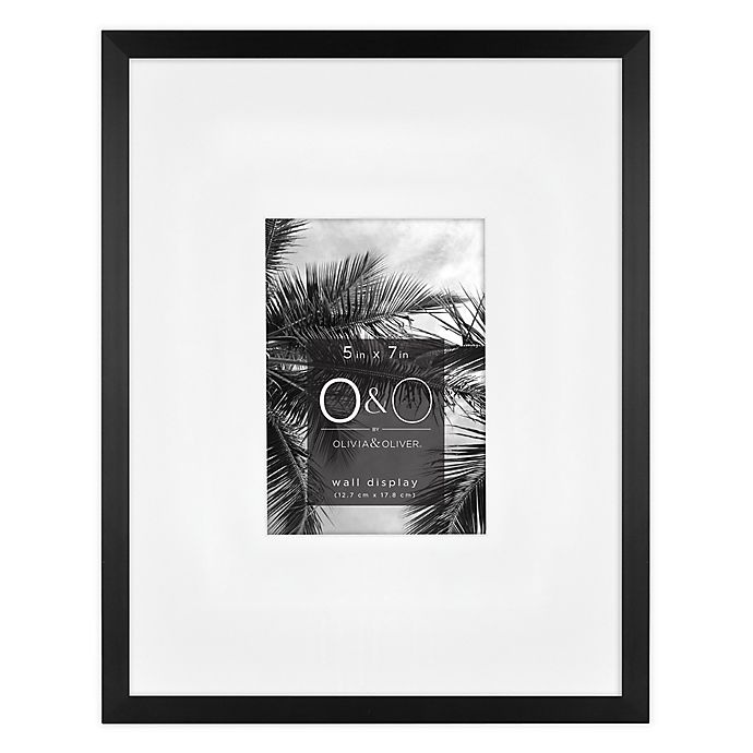 slide 1 of 2, O&O by Olivia & Oliver Matted Wall Frame - Black, 5 in x 7 in