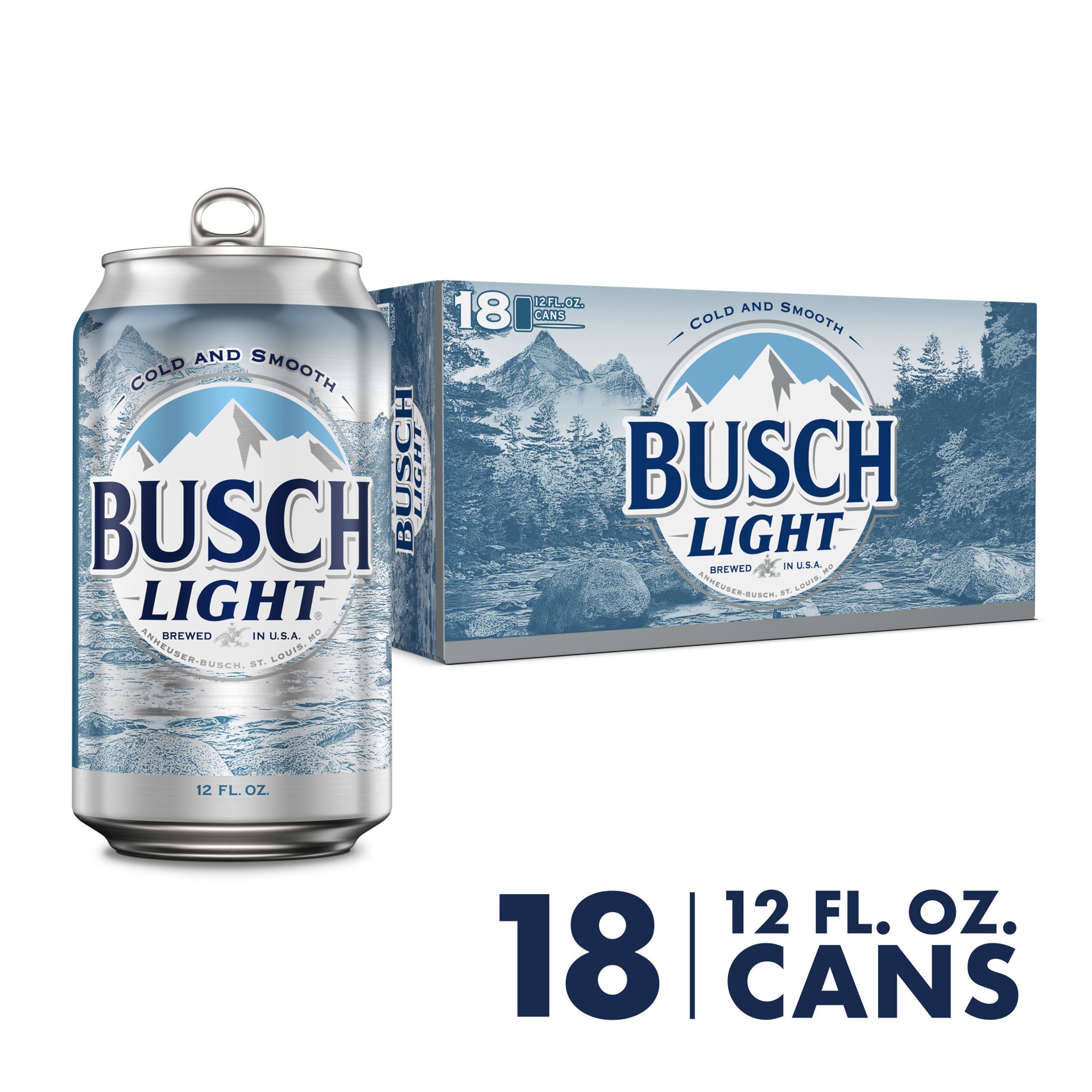 slide 1 of 9, Busch Beer, 18 Pack 12 fl oz Cans, 4.1% ABV, 12 fl oz