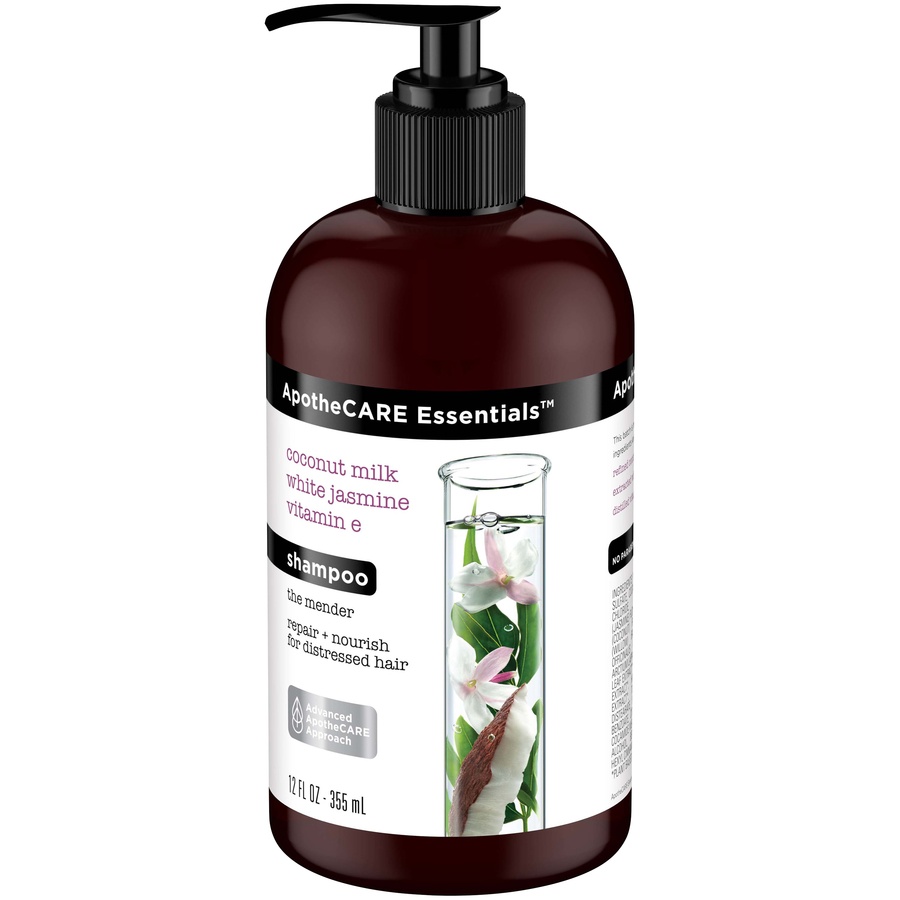 slide 3 of 4, ApotheCARE Essentials With Coconut Milk & White Jasmine Vitamin E Shampoo, 12 fl oz