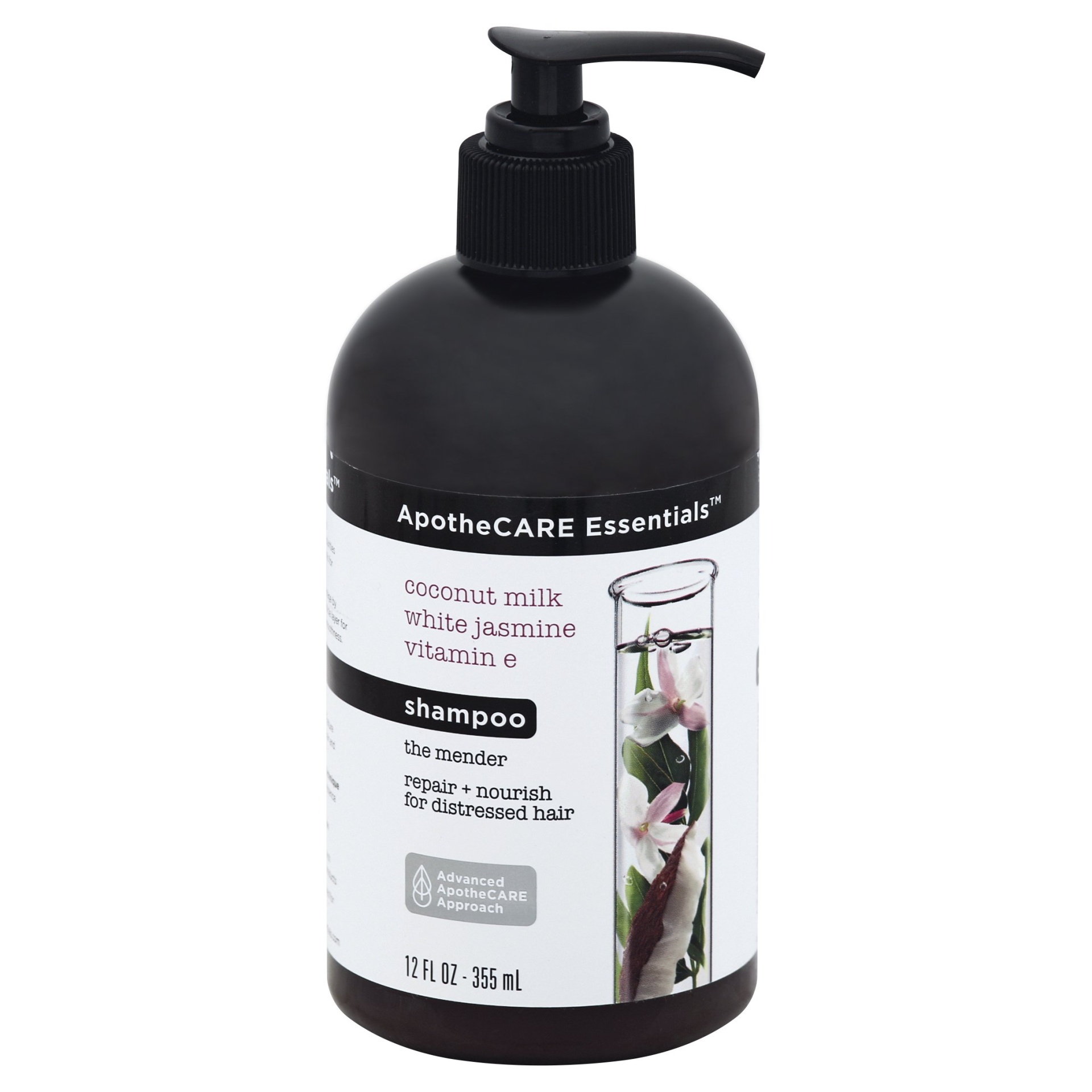 slide 1 of 4, ApotheCARE Essentials With Coconut Milk & White Jasmine Vitamin E Shampoo, 12 fl oz