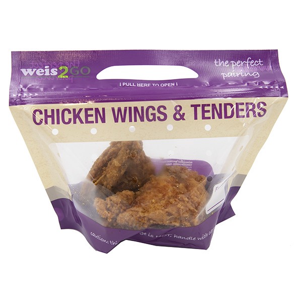 slide 1 of 1, Weis2Go Two Piece Breast & Wing Fried Chicken, 6 oz