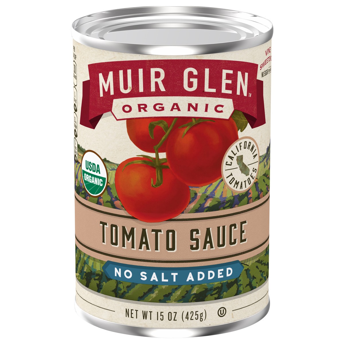 slide 1 of 11, Muir Glen Canned Tomato Sauce, No Salt Added, 15 oz., 15 oz