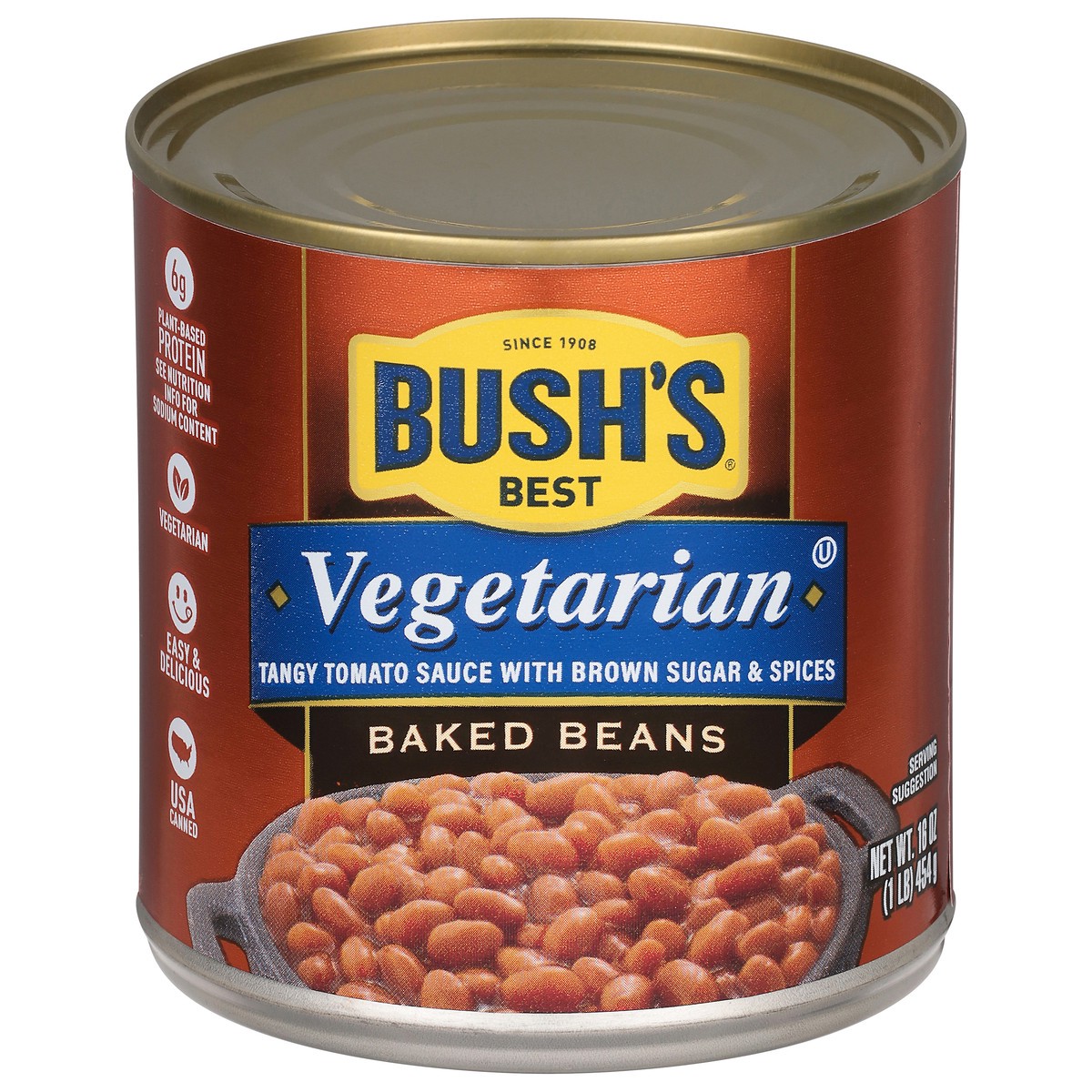 slide 1 of 9, Bush's Best Bush's® vegetarian baked beans, 16 oz