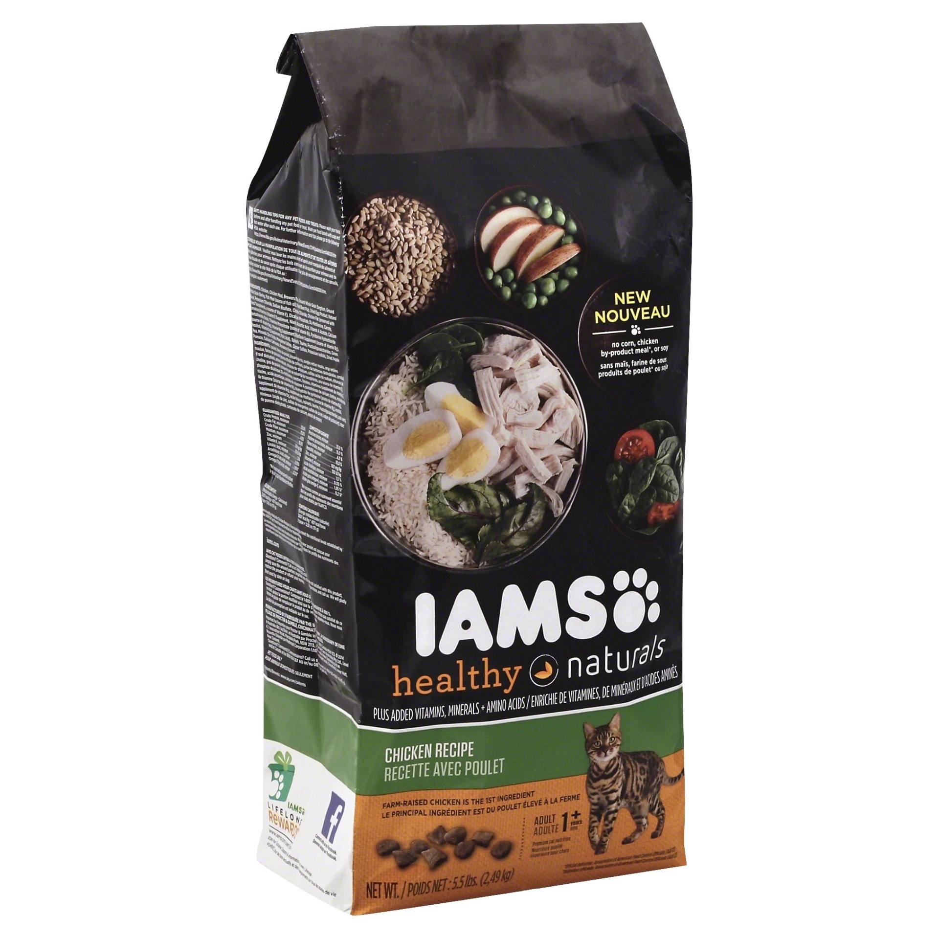 slide 1 of 1, IAMS Healthy Naturals Chicken Recipe Adult 1+ Years Premium Cat Food, 5.5 lb