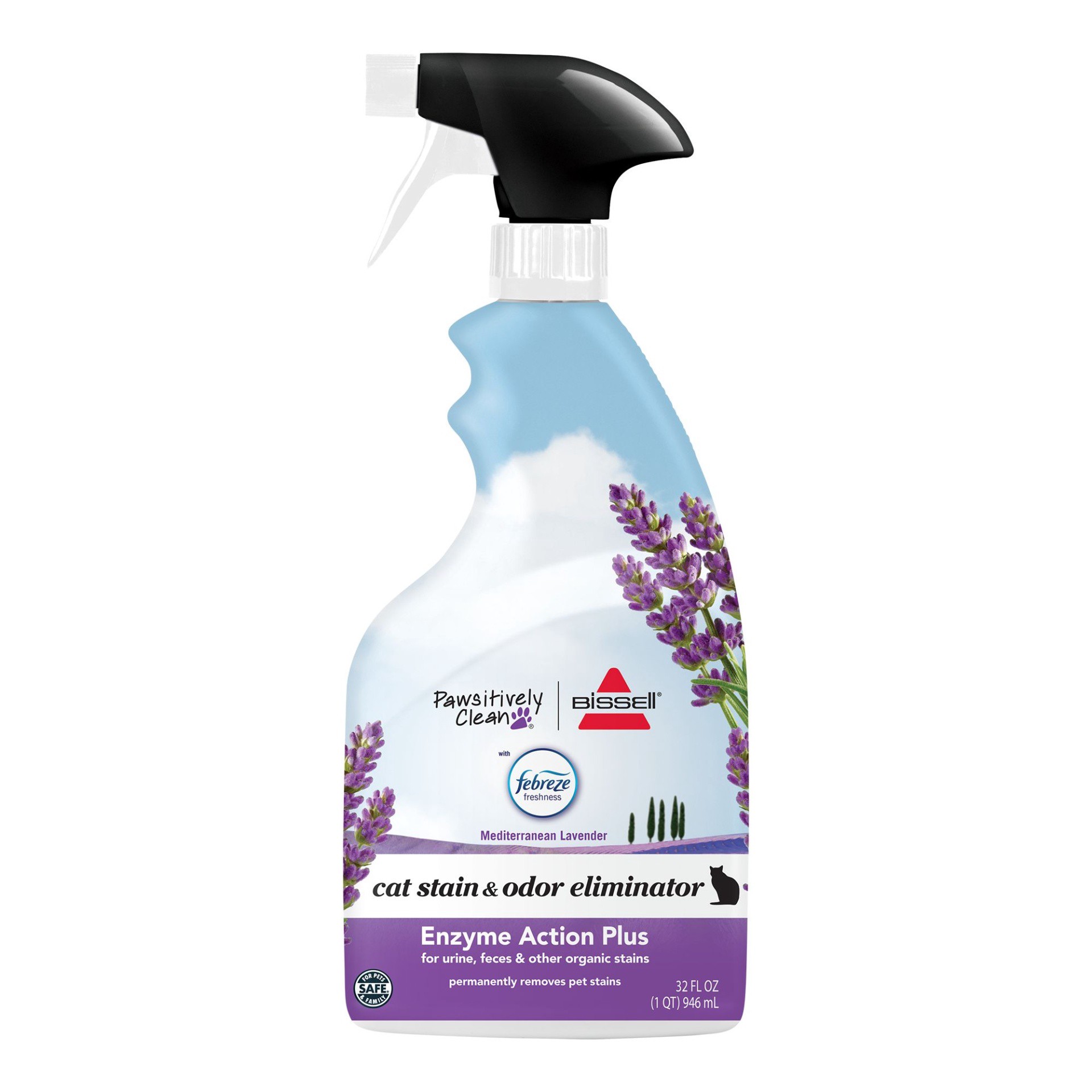 slide 1 of 1, Bissell Pawsitively Clean with Febreze Pet Stain & Odor Eliminator Lavender, 32 fl oz