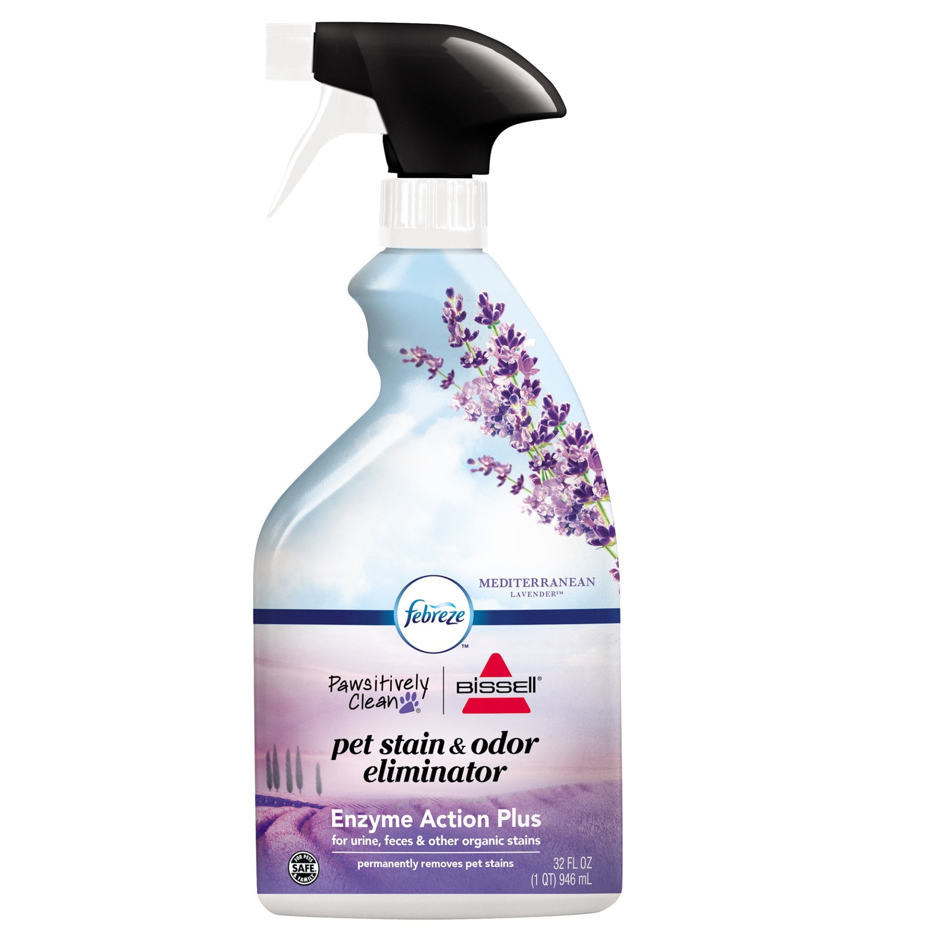 slide 1 of 1, Bissell Pawsitively Clean with Febreze Pet Stain & Odor Eliminator Lavender, 32 fl oz