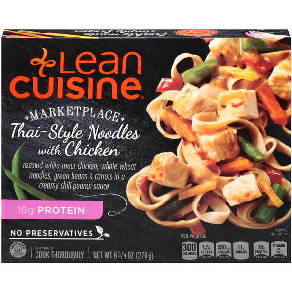 slide 1 of 4, Lean Cuisine MARKETPLACE Thai-Style Noodles With Chicken, 9.75 oz