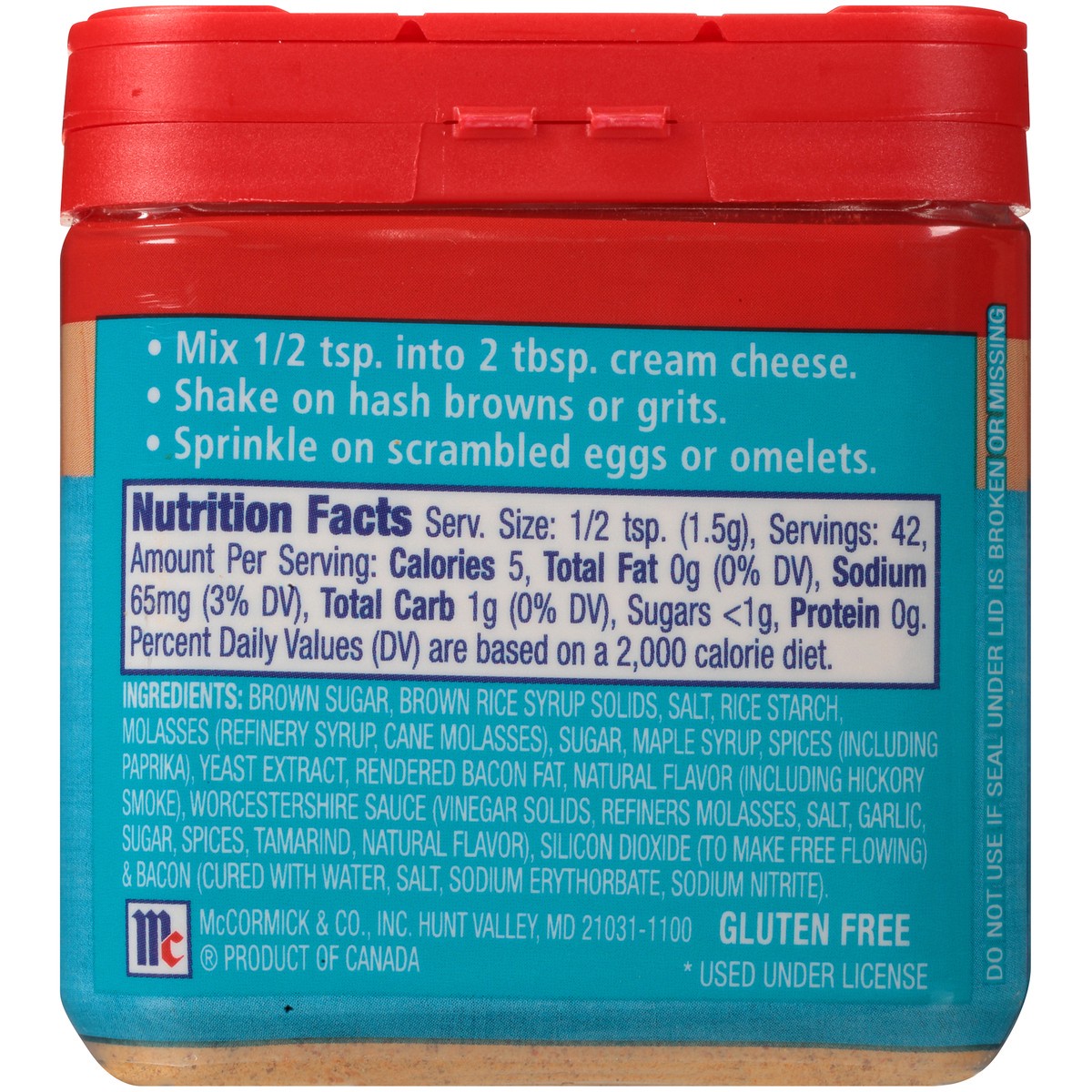 slide 9 of 14, McCormick Good Morning Maple Bacon Breakfast Seasoning 2.22 oz. Bottle, 2.22 oz