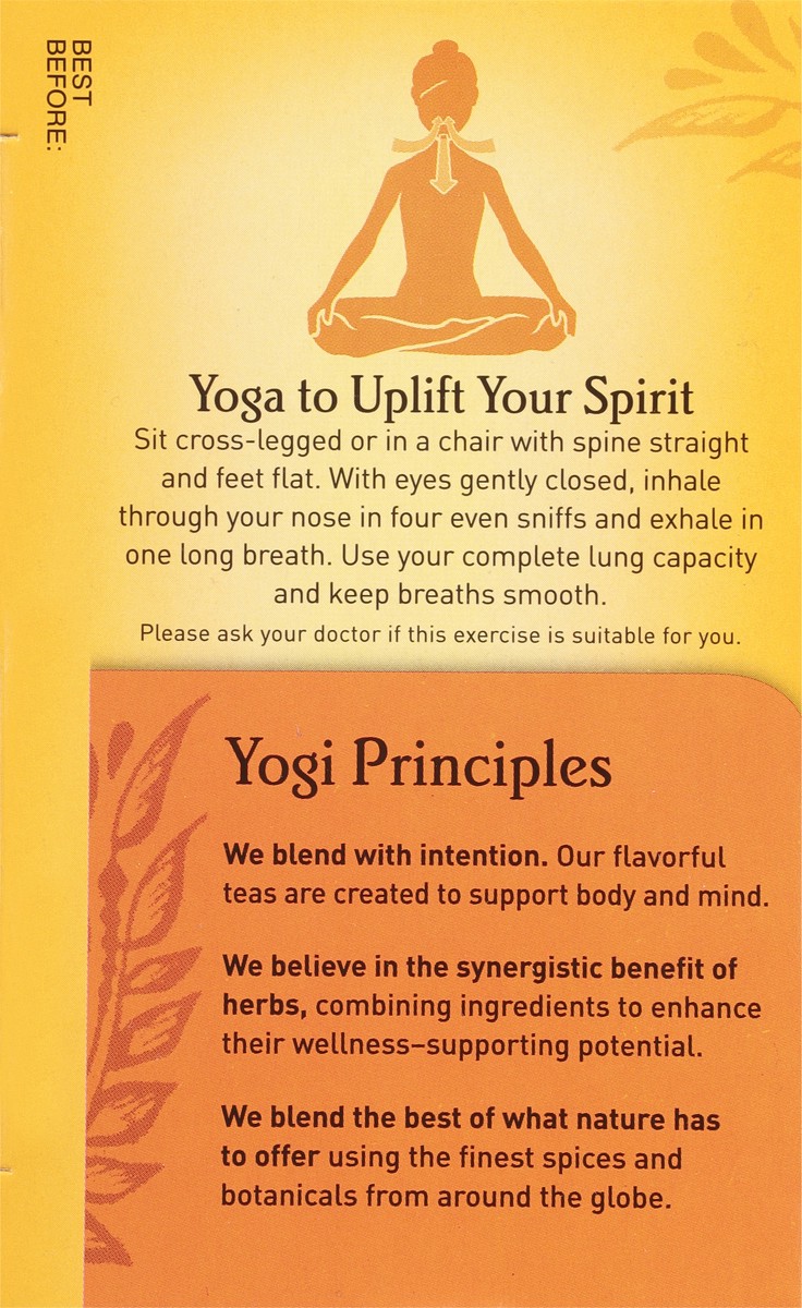 slide 9 of 9, Yogi Caffeine Free Sweet Tangerine Herbal Supplement 16 Tea Bags, 16 ct