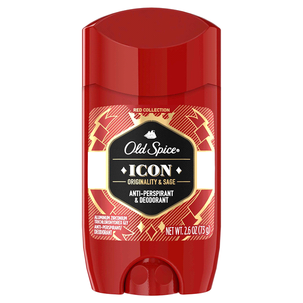 slide 1 of 1, Old Spice Red Zone Invisible Solid Icon Scent Men's Anti-Perspirant & Deodorant, 2.6 oz