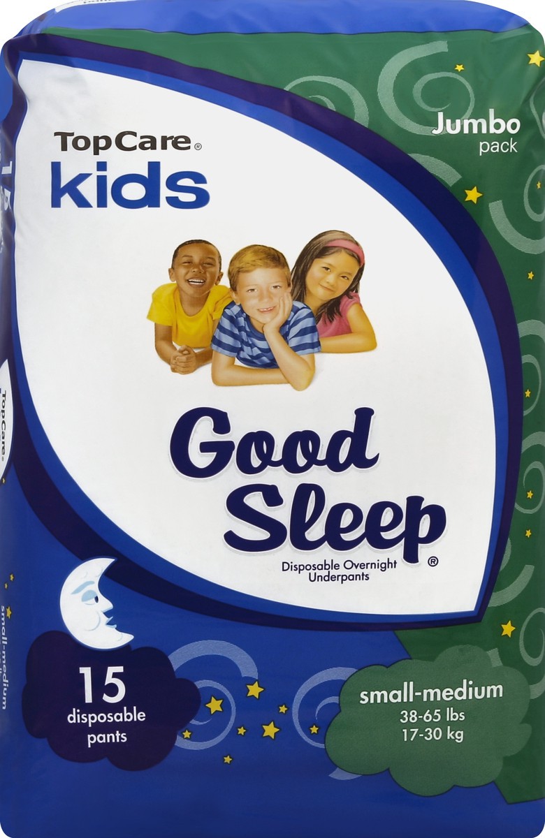 slide 6 of 6, TopCare Kids Goodsleep Underpants Small-Medium 15Ct, 15 ct