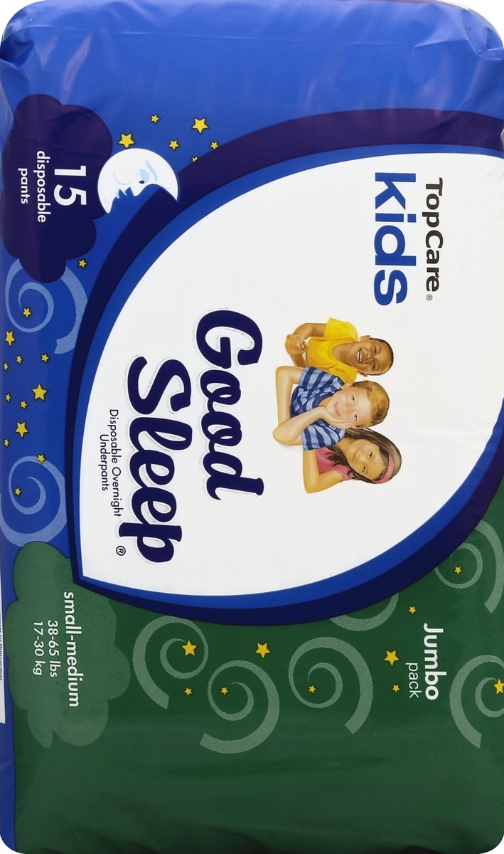 slide 3 of 6, TopCare Kids Goodsleep Underpants Small-Medium 15Ct, 15 ct