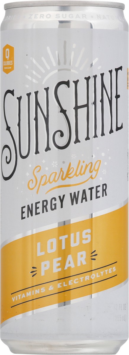 slide 6 of 9, Sunshine Lotus Pear Sparkling Energy Water - 12 oz, 12 oz
