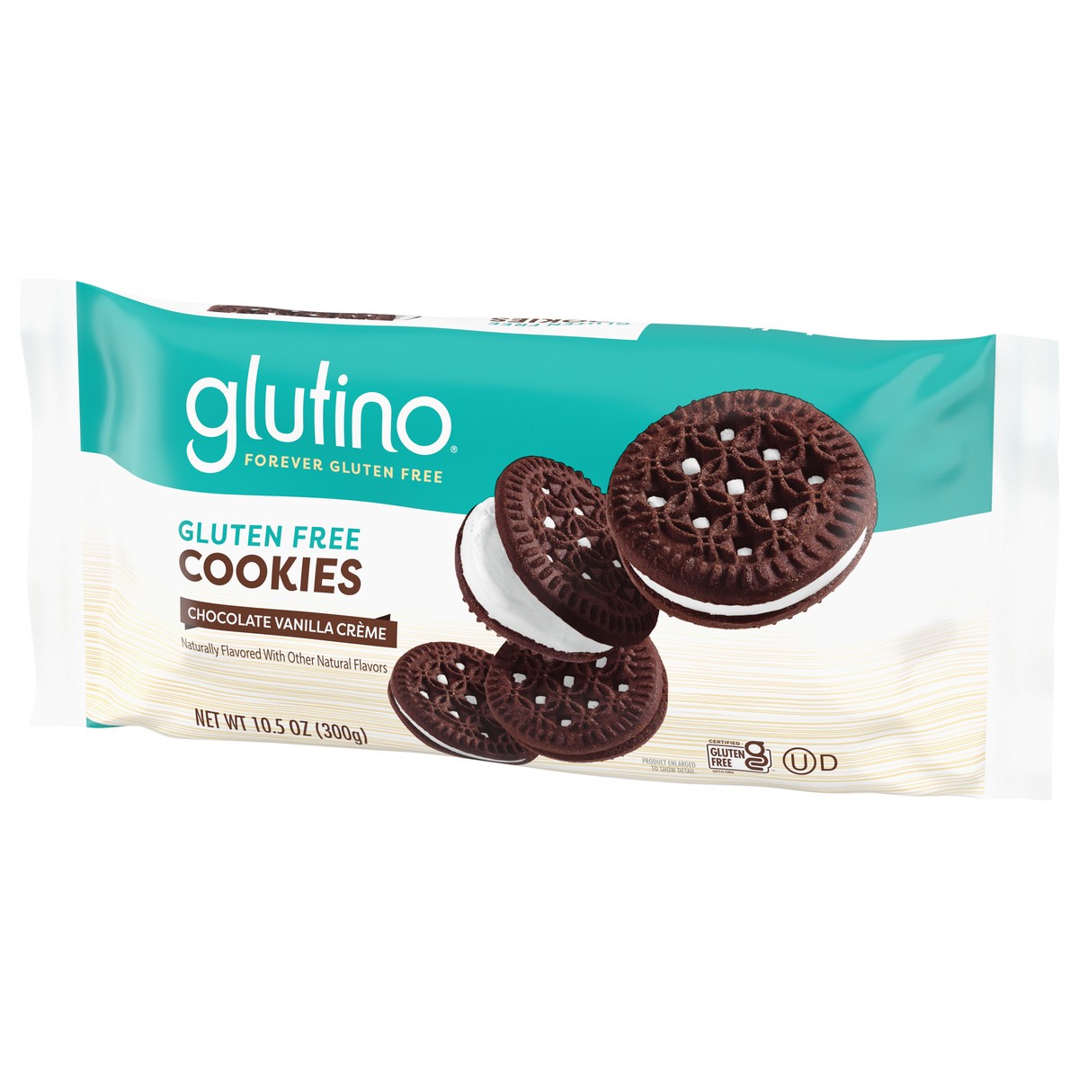 slide 2 of 7, Glutino Gluten Free Chocolate Vanilla Creme Cookies, 10.5 oz, 10.5 oz