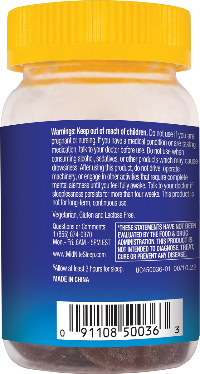 slide 4 of 5, Midnite Gummies Melatnin 10Mg, 36 ct
