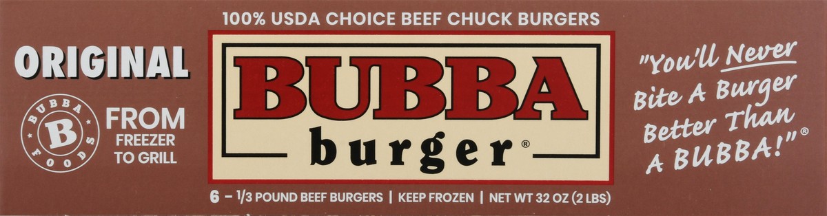 slide 4 of 9, BUBBA burger Original Beef 2lbs. 6 Burgers, 32 oz