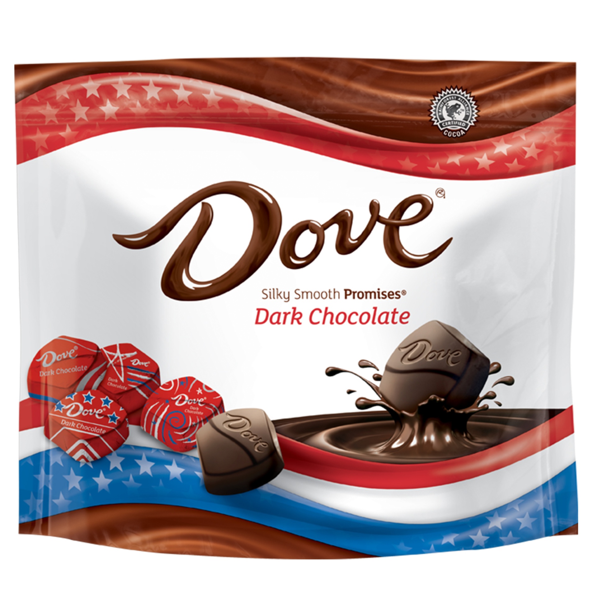 slide 1 of 1, Dove Promises 4th of July, Red, White & Blue Patriotic Dark Chocolate Candy, 8.46 Oz, 8.46 oz