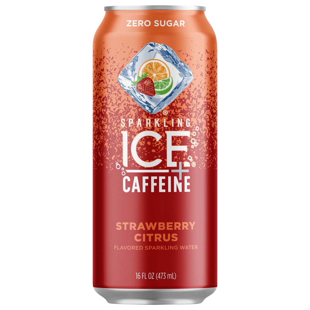 slide 1 of 9, Sparkling Ice +Caffeine Strawberry Citrus 16oz Can, 16 fl oz