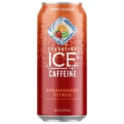 Sparkling ICE +Caffeine Strawberry Citrus Sparkling Water 16 fl oz