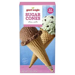 Giant Eagle Sugar Ice Cream Cones - 12 ct