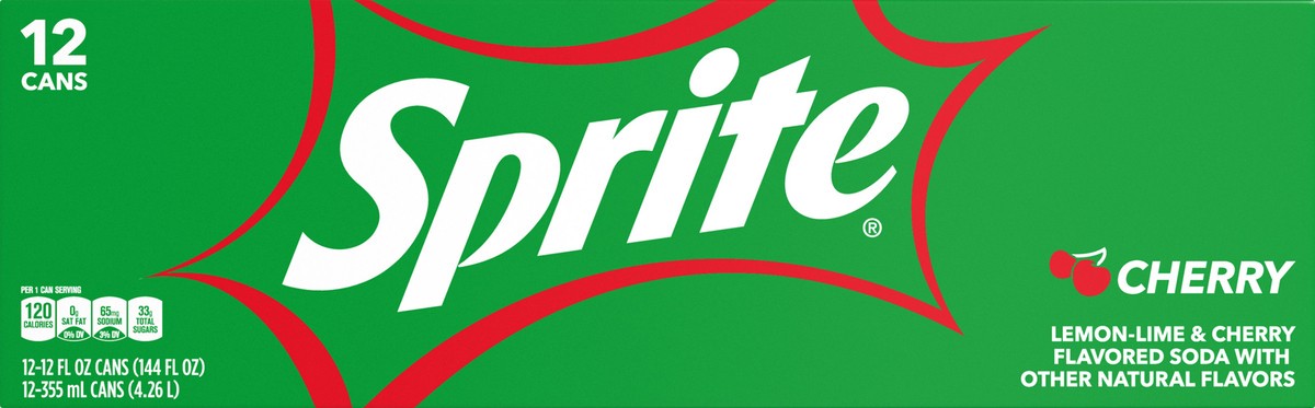 slide 5 of 8, Sprite Cherry Fridge Pack Cans- 12 ct, 12 ct; 12 fl oz