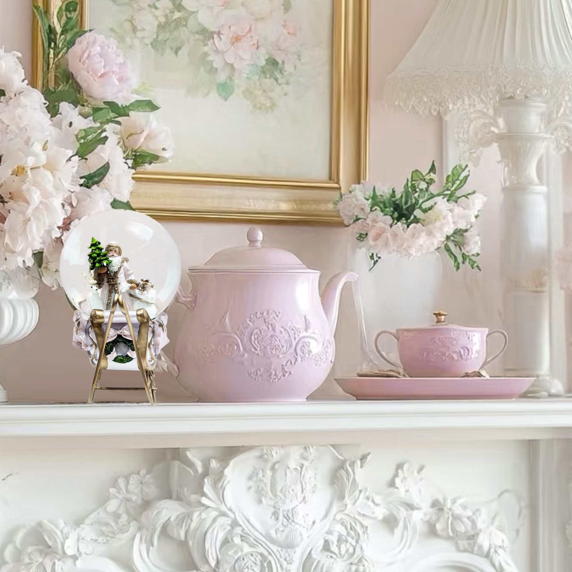 slide 2 of 3, 6.5" Santa Sleigh Fairytale Waterglobe By Ashland, 5.5 in x 4 in x 6.5 in