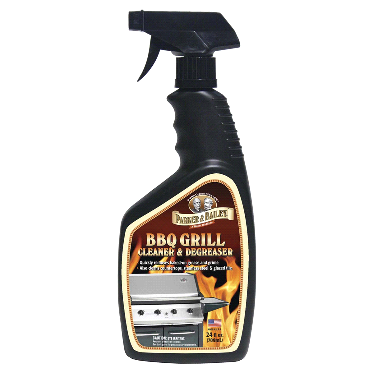 slide 1 of 1, Parker & Bailey BBQ Grill Cleaner & Degreaser, 24 oz