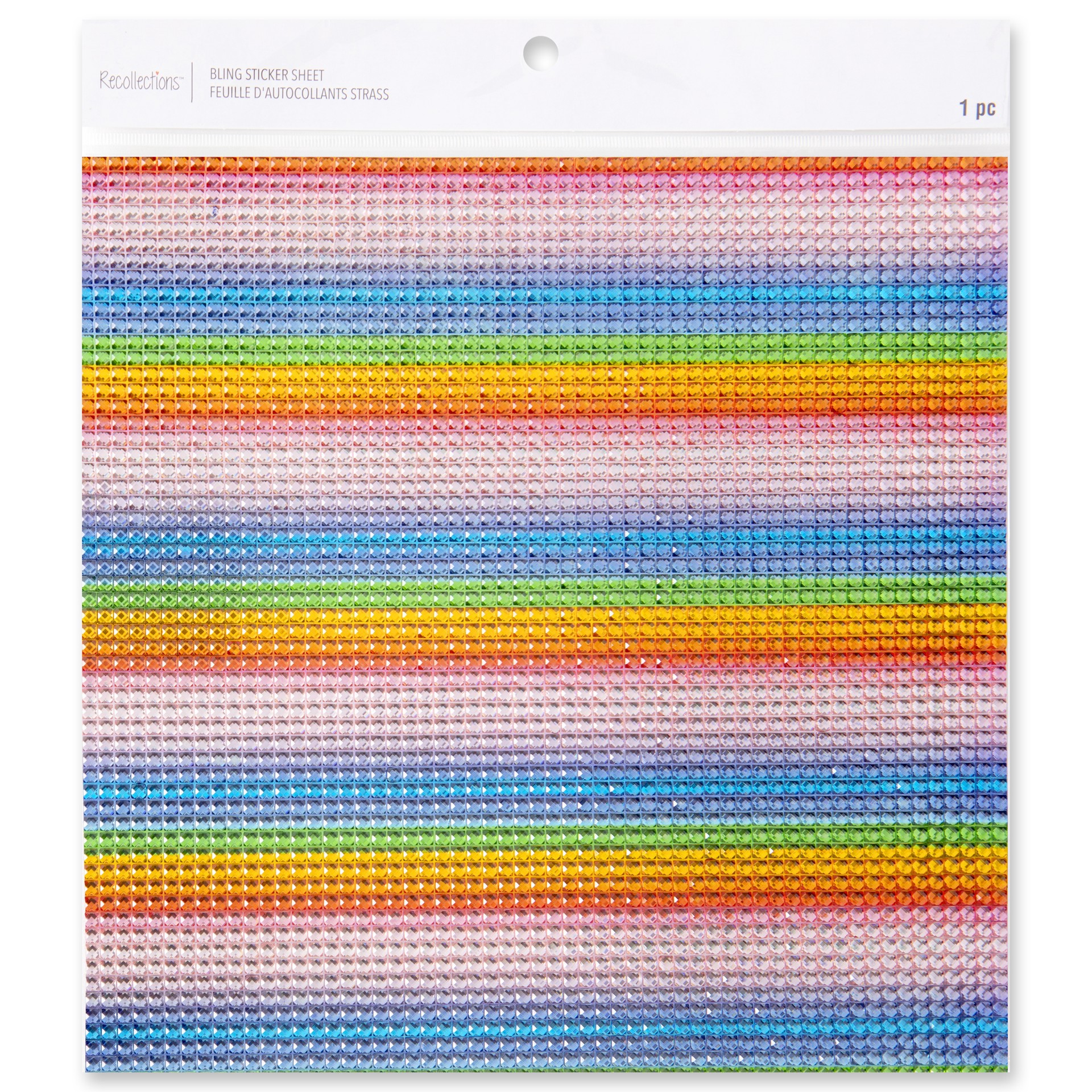 slide 2 of 6, Rainbow Bling Sticker By Recollections, 10 in x 10 in