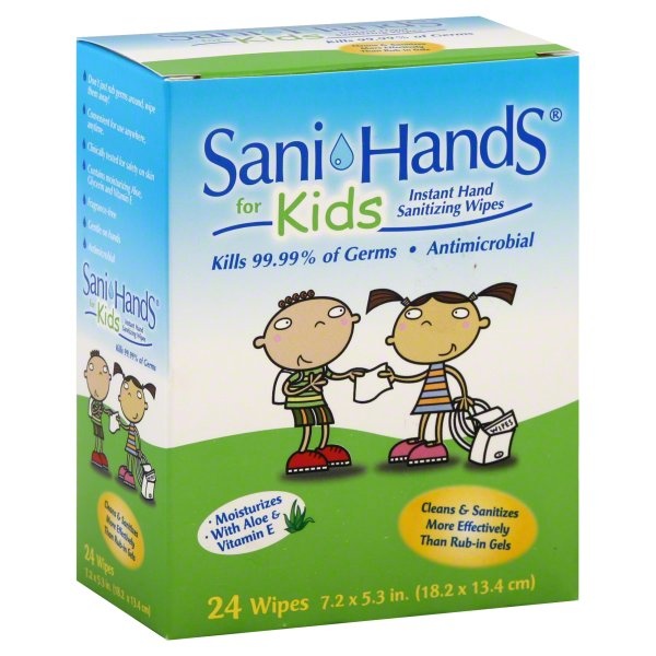 slide 1 of 5, Sani-Hands Sani Hands Instant Hand Sanitizing Wipes For Kids, 24 ct