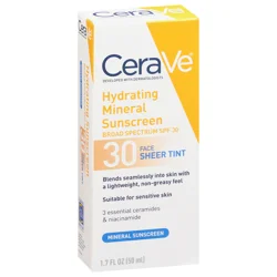 Cerave 30 Face Sheer Tint Hydrating Mineral Sunscreen